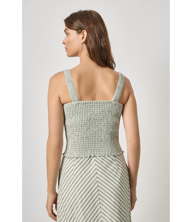 Lilla P Striped Smocked Tank