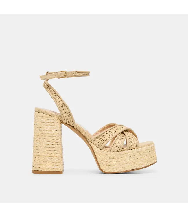 Dolce Vita Danila Heels Lt Natural Cross Hatch Raffia