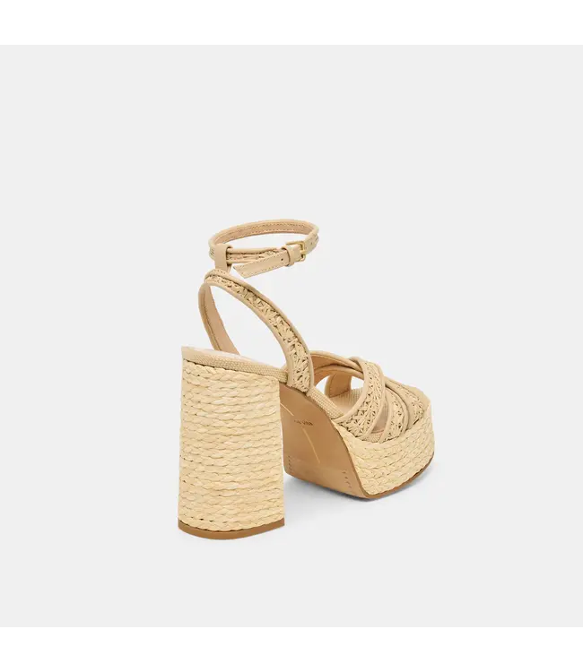 Dolce Vita Danila Heels Lt Natural Cross Hatch Raffia