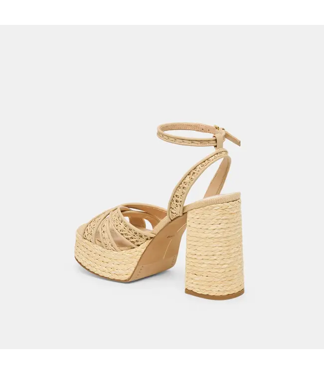 Dolce Vita Danila Heels Lt Natural Cross Hatch Raffia