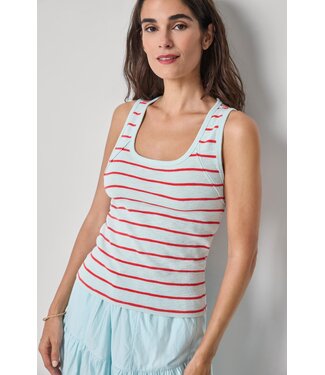 Lilla P Striped Wide Strap Tank