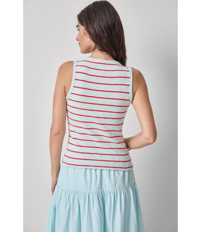 Lilla P Striped Wide Strap Tank