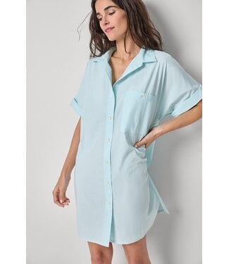Lilla P Poplin Dolman Shirt Dress