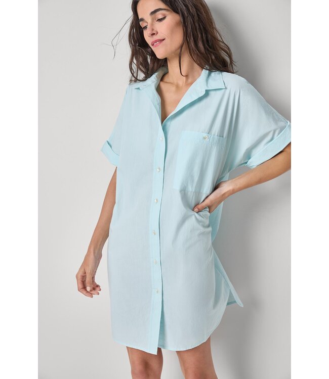 Lilla P Poplin Dolman Shirt Dress