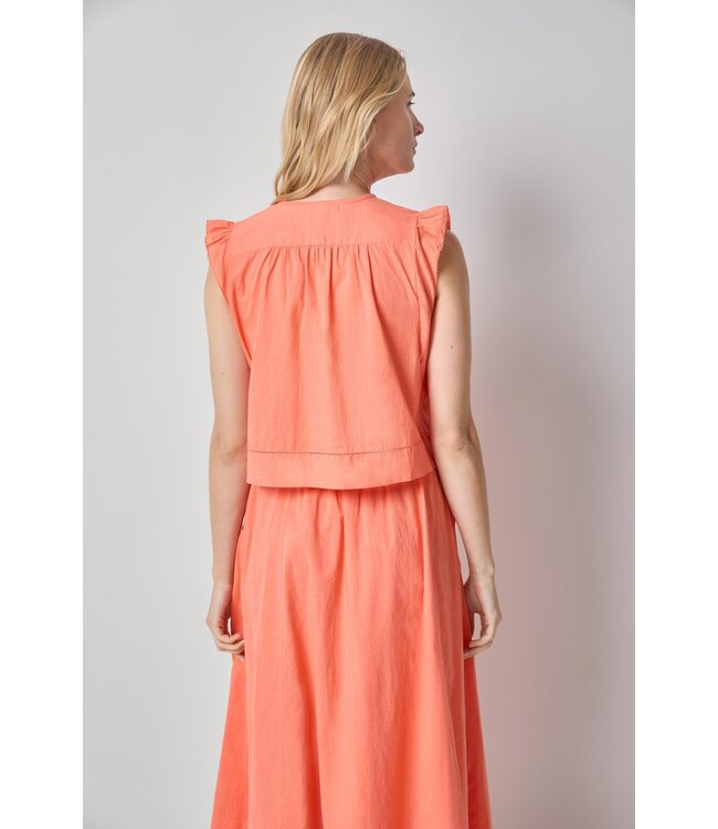 Lilla P Smocked Shoulder V-Neck