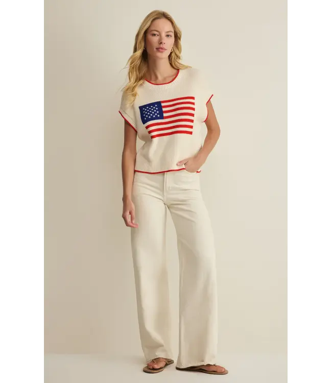 Z Supply Sleeveless Patriot Sweater