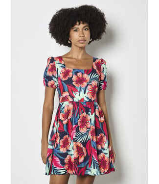 Tropical Floral Mini Dress
