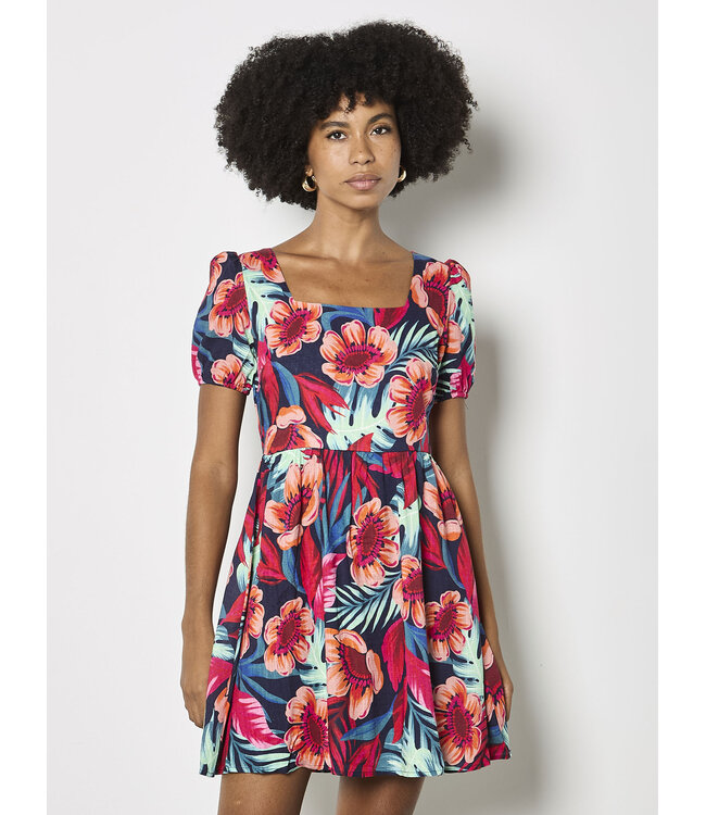 Tropical Floral Mini Dress
