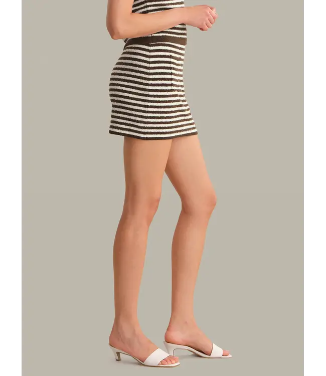 525 Gabriella Teddy Stripe Mini Skirt