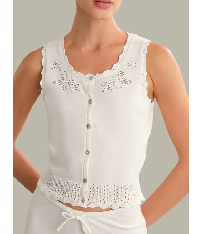 525 Valentina Button Down Slvlss Top