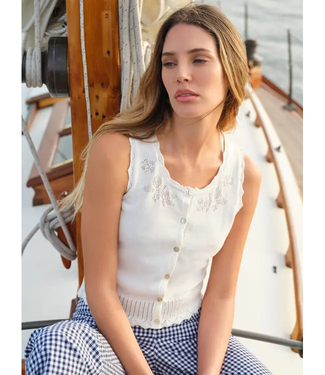 525 Valentina Button Down Slvlss Top