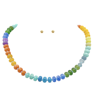Rondelle Stone Necklace