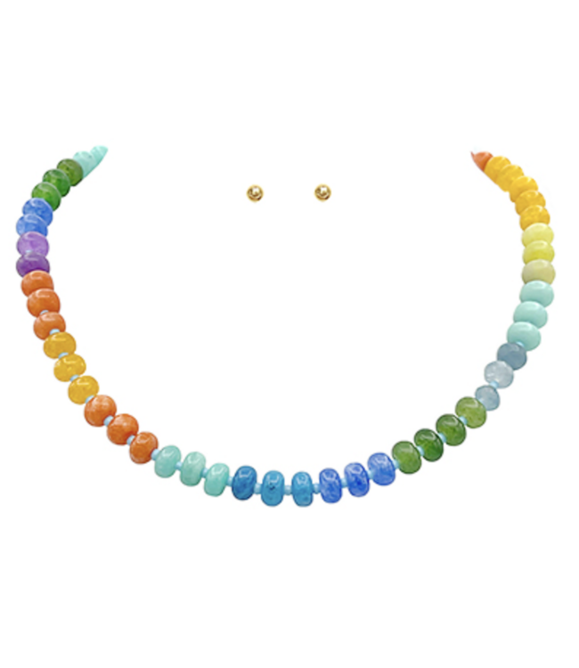 Rondelle Stone Necklace
