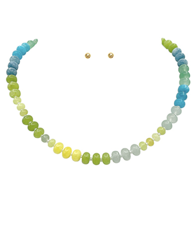 Rondelle Stone Necklace