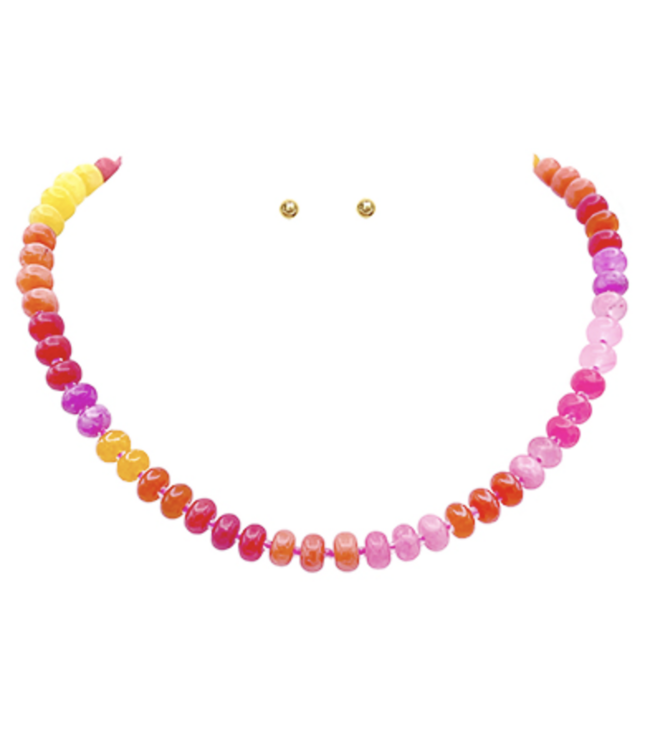 Rondelle Stone Necklace