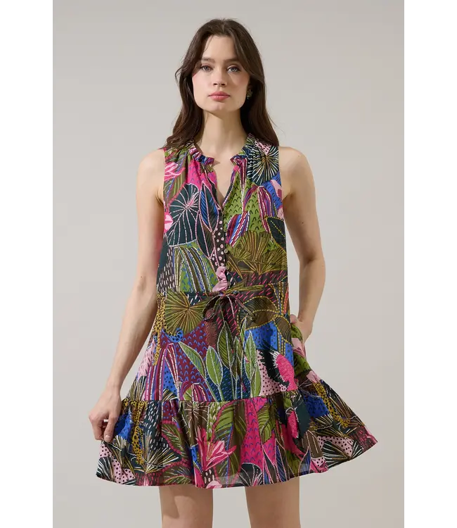 Jenla Floral Itzel Shift Mini Dress