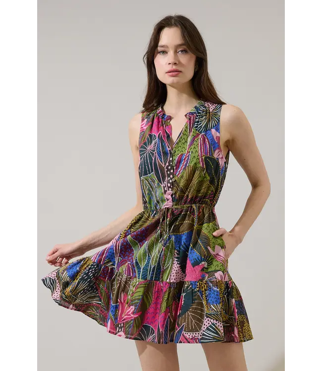 Jenla Floral Itzel Shift Mini Dress