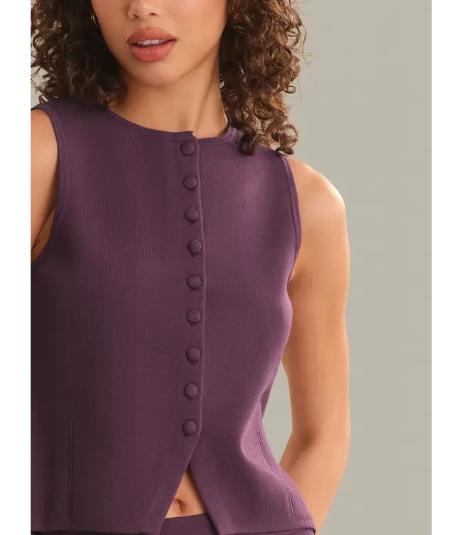 525 Nicolette Fitted Button Front Vest