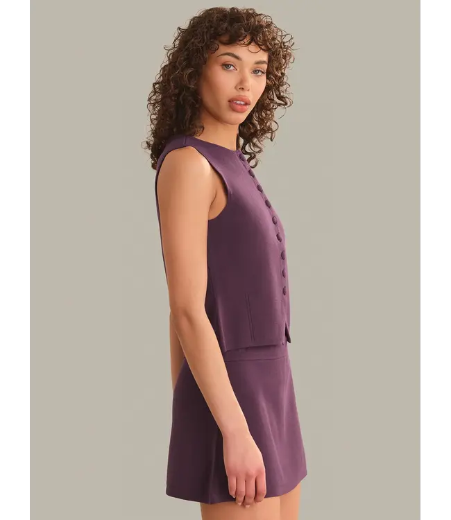 525 Nicolette Fitted Button Front Vest