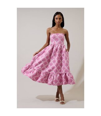 Aurra Strapless Midi Dress