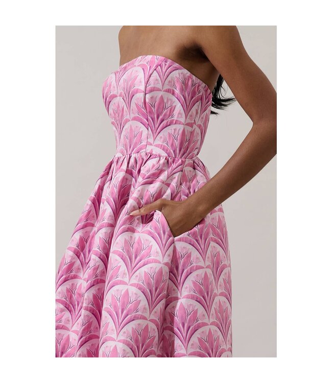 Aurra Strapless Midi Dress