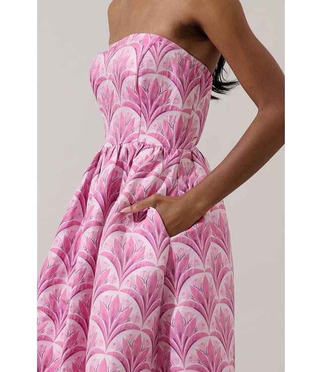 Aurra Strapless Midi Dress