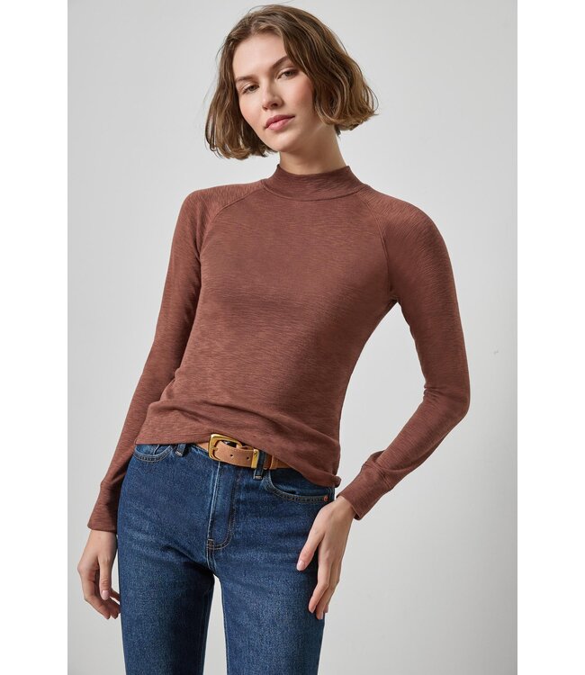 Lilla P Raglan Long Sleeve Mock Neck