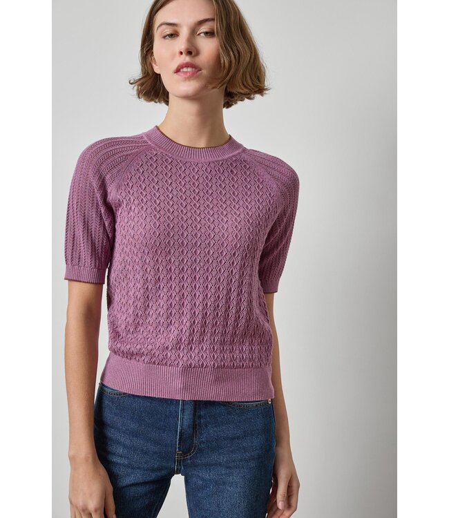 Lilla P Mixed Stitch Crewneck Sweater