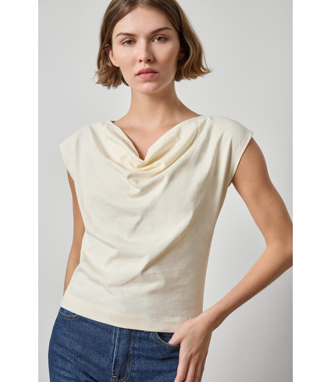 Lilla P Drape Neck Wedge Top