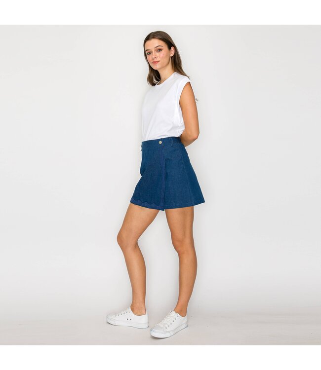 Rick Rack Denim Skort