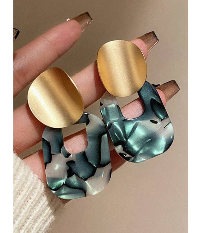 Geometric Moment Earring