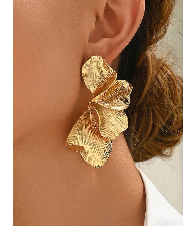 Pleated Drop Earring
