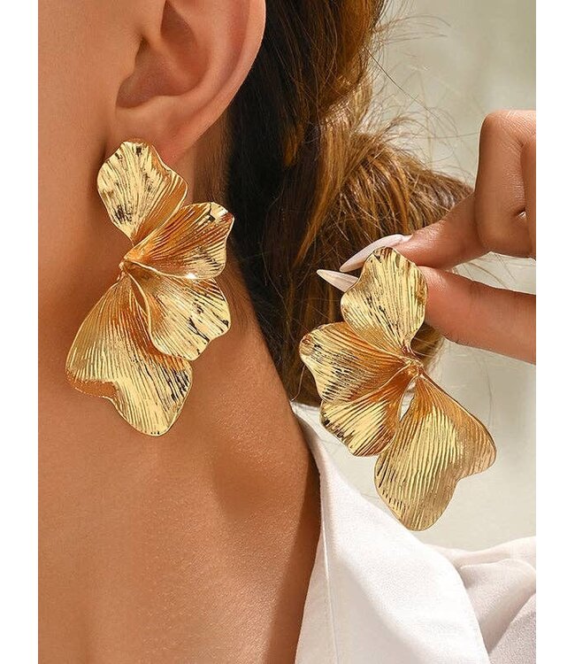Pleated Drop Earring