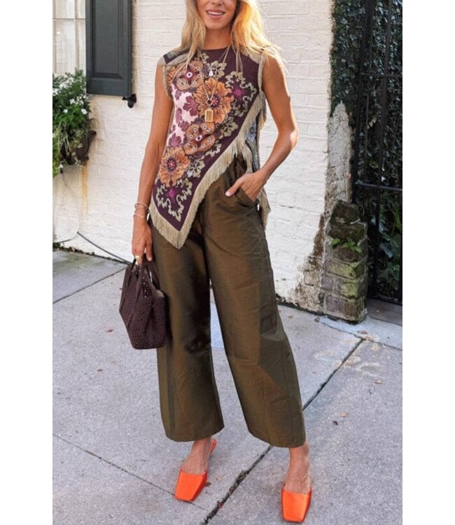 Fancy for Fringe Cross Top