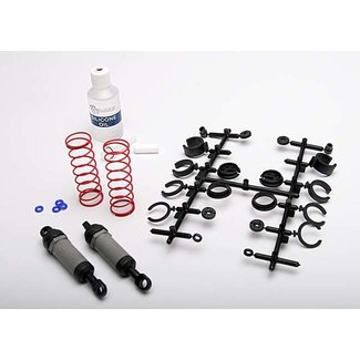 TRX - Traxxas TRX-3760A Traxxas Ultra Shocks (grey) (long) (complete w/ spring pre-load spacers & springs) (2)