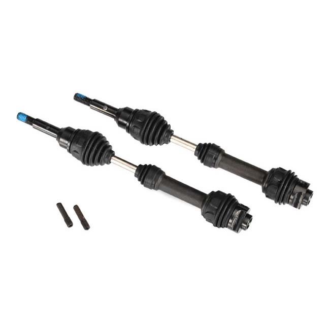 TRX-6851R Traxxas Driveshafts, front, steel-spline constant-velocity (complete assembly) (2)