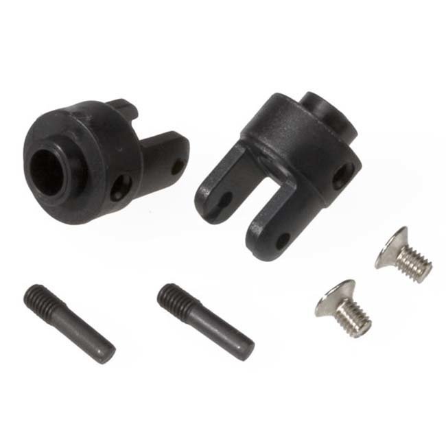 TRX-4628R Traxxas Differential output yokes, black (2)/ 3x5mm countersunk screws (2)/ screw pin (2)