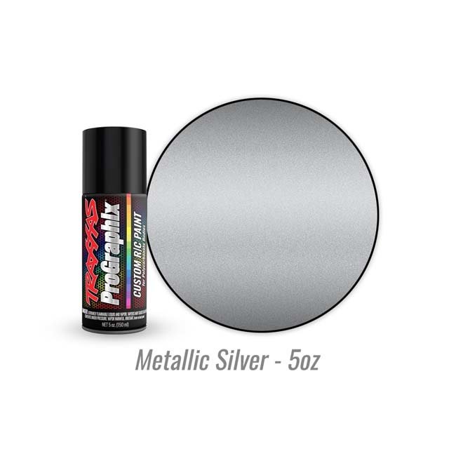 TRX-5073 Traxxas R/C  body paint, ProGraphix™, Metallic Silver (5 oz aerosol)