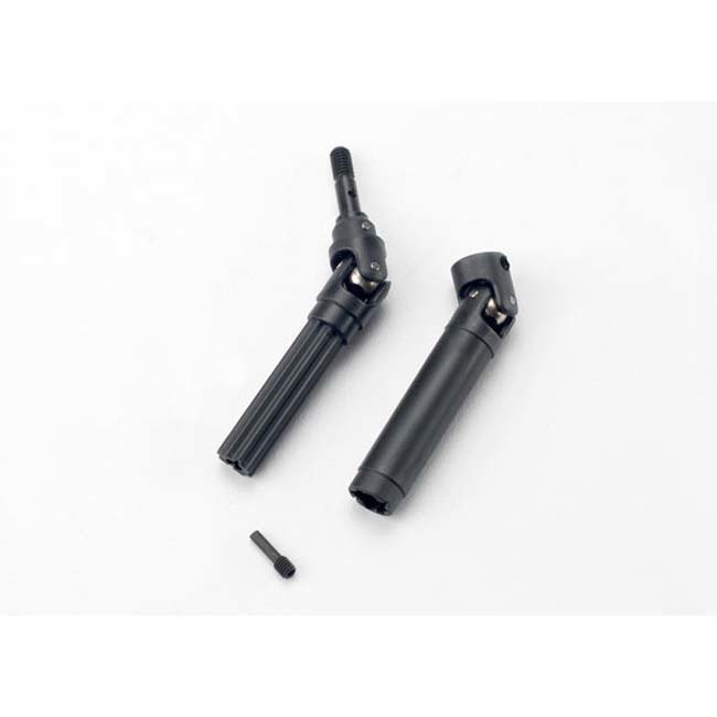 TRX-7151 Traxxas Driveshaft assembly (1) left or right (fully assembled, ready to install)/ 3x10mm screw pin (1)