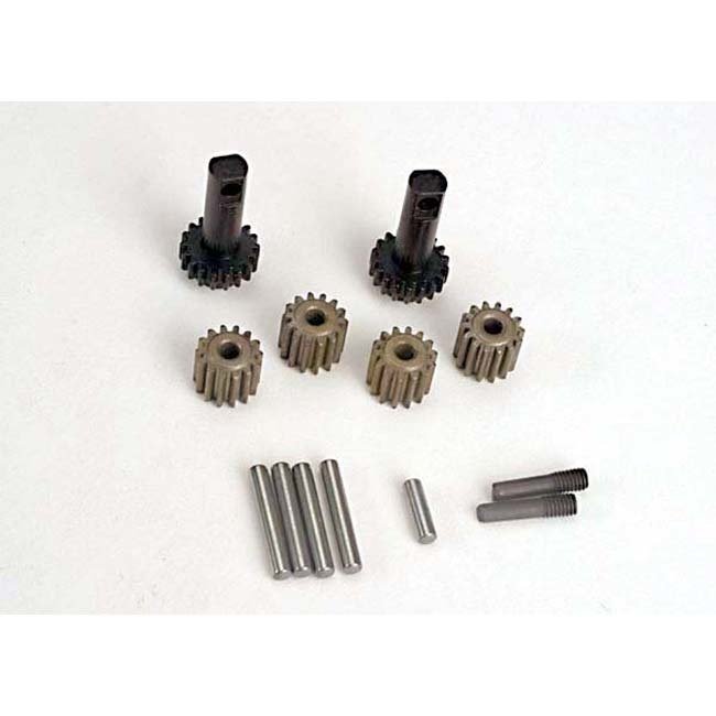 TRX-2382 Traxxas Planetary gears (4)/ planet shafts (4)/ sun gears (2)/sun gear alignment shaft (1) all hardened steel