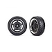 TRX - Traxxas TRX-9372 Traxxas Tires and wheels, assembled, glued (black with chrome wheels, 2.1" Response tires) (front) (2)