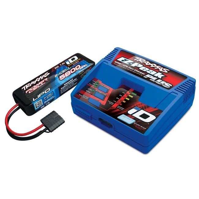 TRX-2992 Traxxas Battery/charger completer pack (includes #2970 iD® charger (1), #2843X 5800mAh 7.4V 2-cell 25C LiPo battery (1))