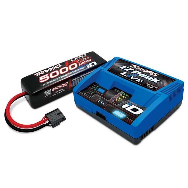 TRX-2996X Battery/charger completer pack (includes #2971 iD charger (1), #2889X 5000mAh 14.8V 4-cell 25C LiPo battery (1))