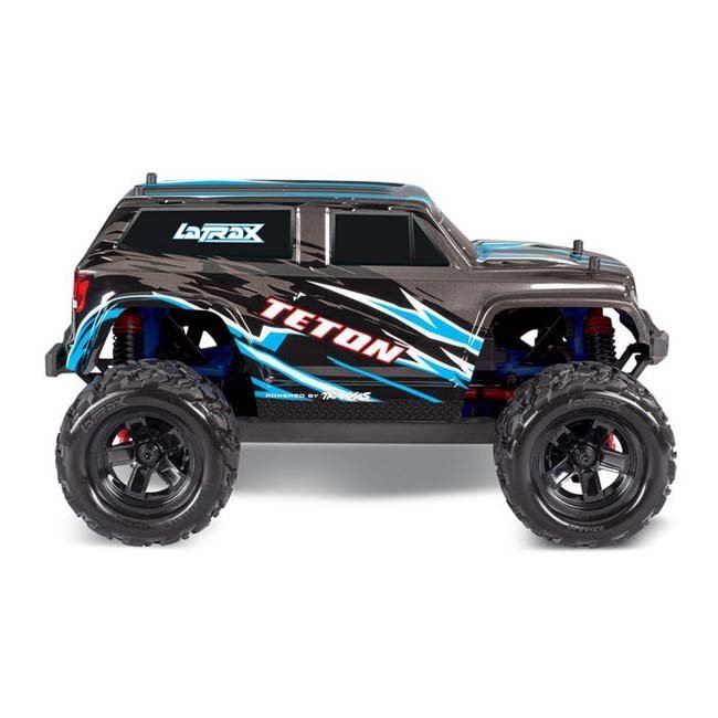 TRX-76054-5-BLK LaTrax® Teton: 1/18 Scale 4WD Electric Monster Truck (Blue/ Black)