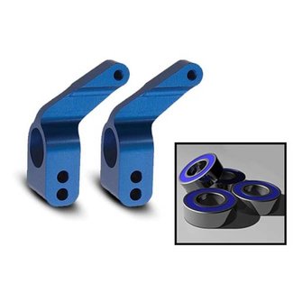TRX - Traxxas TRX-3652A Traxxas Stub axle carriers, Rustler®/Stampede®/Bandit (2), 6061-T6 aluminum (blue-anodized)/ 5x11mm ball bearings (4)