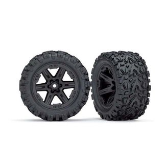 TRX - Traxxas TRX-6773 Traxxas Tires & wheels, assembled, glued (2.8) (RXT black wheels, Talon Extreme tires, foam inserts) (2) (TSM rated)