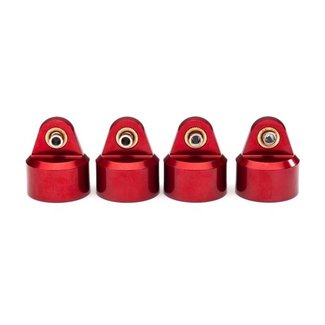 TRX - Traxxas TRX-8964R Traxxas Shock caps, aluminum (red-anodized), GT-Maxx shocks (4)