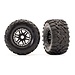 TRX - Traxxas TRX-8972 Tires & wheels, assembled, glued (black wheels, Maxx All-Terrain tires, foam inserts) (2) (17mm splined) (TSM rated)