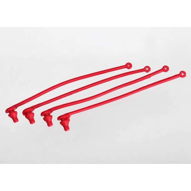 TRX-5752 Traxxas Body clip retainer, red (4)