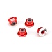 TRX - Traxxas TRX-1747A Traxxas Nuts, aluminum, flanged, serrated (4mm) (red-anodized) (4)